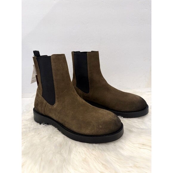 Zara Men Limited Edition Suede Leather Chelsea Boots Brown US 10 EUR 43 - Picture 1 of 9